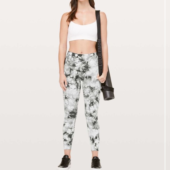 Lululemon Wunder Under 7/8 Dual Shibori Full-On Luxtreme 25" Antique White  Grey - Picture 3 of 5